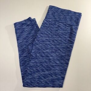 Livi Women's Blue Space Dye Activewear Leggings Size 18/20 Athletic Yoga Gym